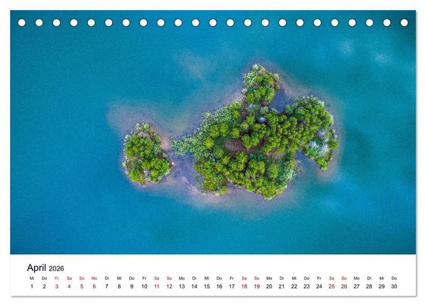 Produktbild: &Uuml;ber den Wolken - Spektakul&auml;re Luftaufnahmen (Tischkalender 2026 DIN A5 quer), CALVENDO Monatskalender