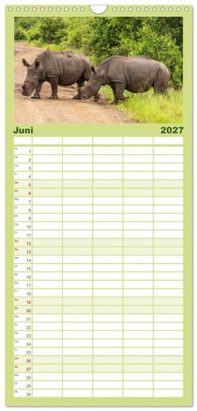 Produktbild: Familienplaner 2027 - S&uuml;dafrika - Landschaft voller Vielfalt und Sch&ouml;nheit mit 5 Spalten (Wandkalender, 21 x 45 cm) CALVENDO