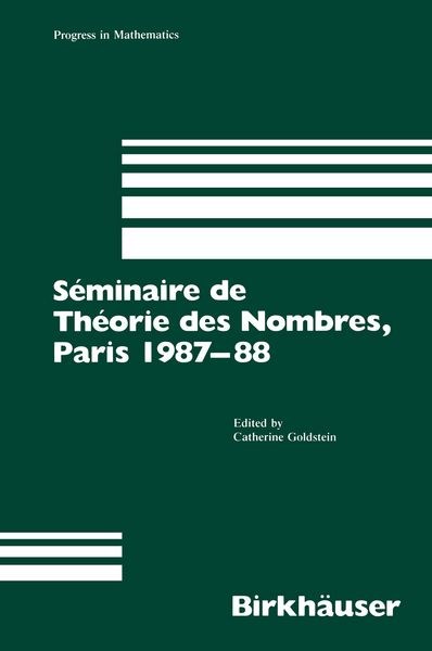 Produktbild: S&eacute;minaire de Th&eacute;orie des Nombres, Paris 1987-88