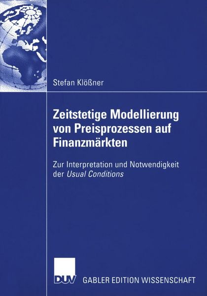 Produktbild: Zeitstetige Modellierung von Preisprozessen auf Finanzm&auml;rkten