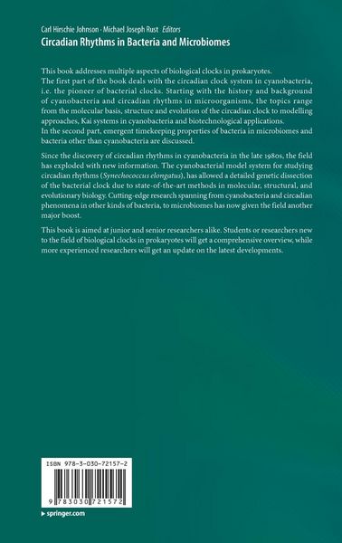 Produktbild: Circadian Rhythms in Bacteria and Microbiomes