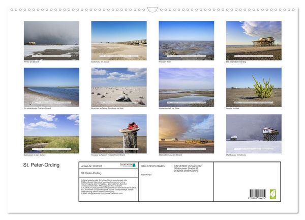 Produktbild: St. Peter-Ording (Wandkalender 2026 DIN A2 quer), CALVENDO Monatskalender
