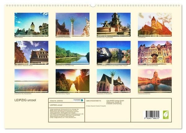 Produktbild: LEIPZIG urcool (hochwertiger Premium Wandkalender 2026 DIN A2 quer), Kunstdruck in Hochglanz