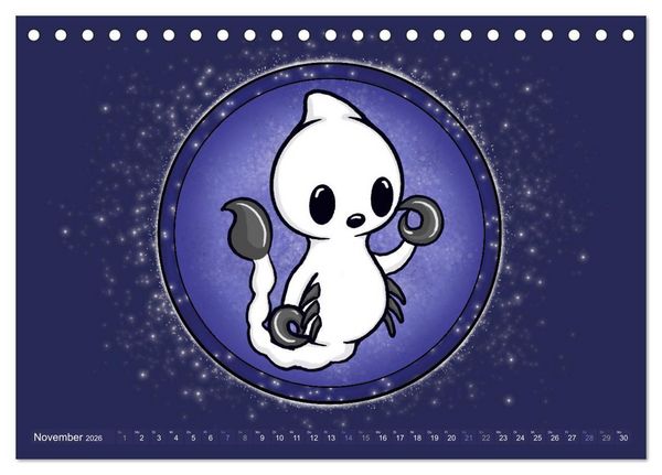 Produktbild: Geister Sternzeichen (Tischkalender 2026 DIN A5 quer), CALVENDO Monatskalender