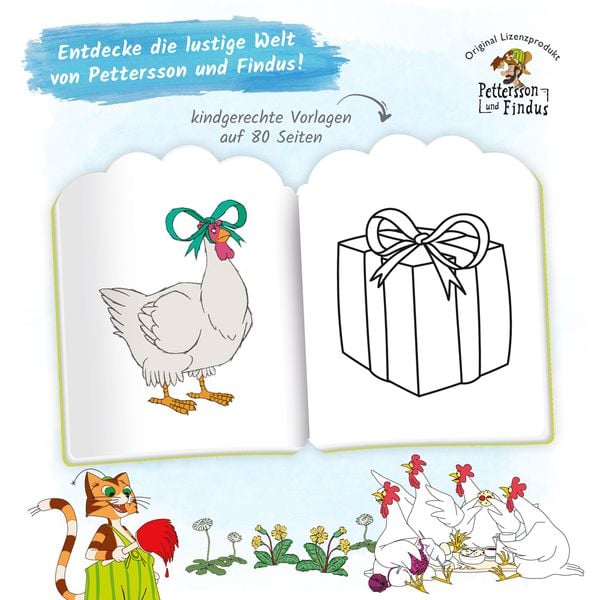 Produktbild: Tr&ouml;tsch Pettersson und Findus Mein erstes Malbuch