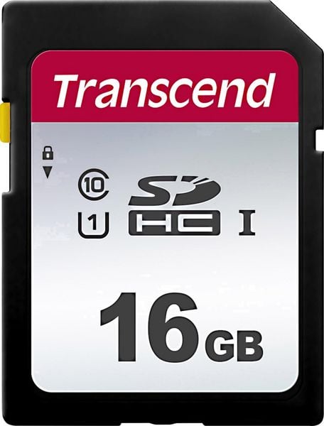 Produktbild: Transcend Premium 300S SDHC-Karte 16 GB Class 10, UHS-I, UHS-Class 1