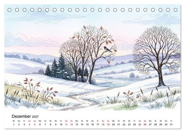 Produktbild: Einfach sch&ouml;n - Natur im Wandel der Jahreszeiten (Tischkalender 2027 DIN A5 quer), CALVENDO Monatskalender