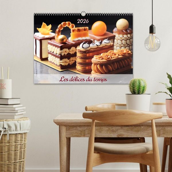Produktbild: Les d&eacute;lices du temps (Calendrier mural 2026 DIN A3 vertical), CALVENDO calendrier mensuel