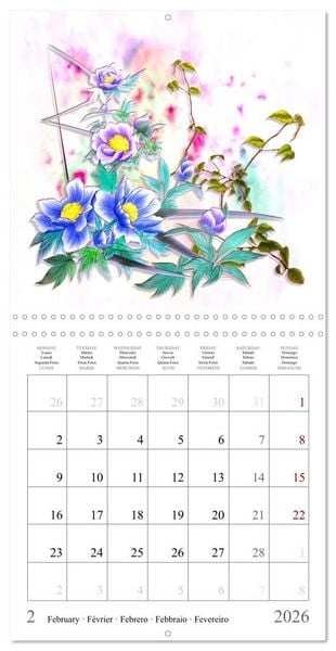 Produktbild: Quand l'&acirc;me parle (Calendrier mural carr&eacute; 2026 30x30 cm) Calendrier double avec une page pour vos prises de notes