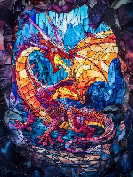 Produktbild: CALVENDO Puzzle Ein m&auml;chtiger Drache ruht tief in seiner H&ouml;hle | 1000 Teile Lege-Gr&ouml;&szlig;e 64x48cm Foto-Puzzle f&uuml;r gl&uuml;ckliche Stunden