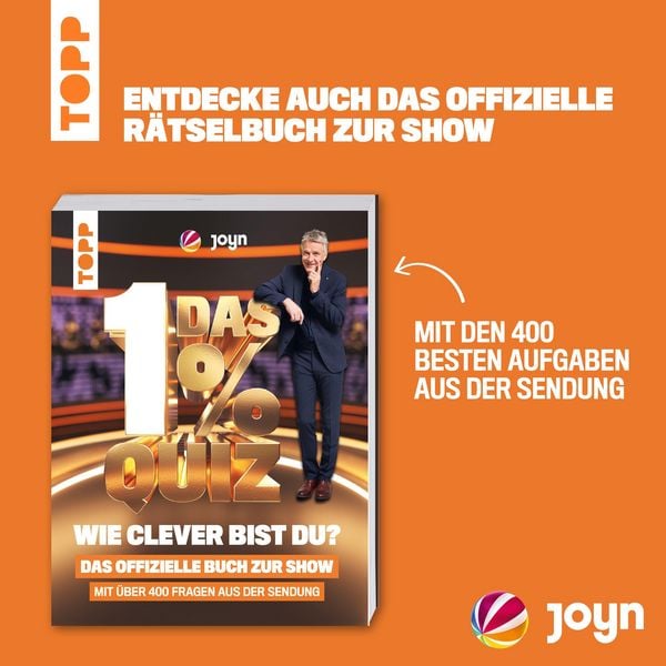 Produktbild: Das 1% Quiz &ndash; Wie clever bist du? Das offizielle Quizspiel mit Fragen aus der Show