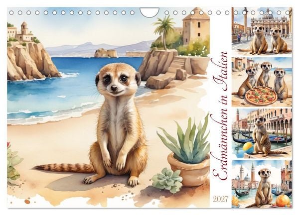 Produktbild: Erdm&auml;nnchen in Italien (Wandkalender 2027 DIN A4 quer), CALVENDO Monatskalender