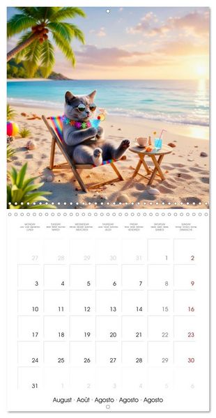 Produktbild: Le duc gris en voyage (Calendrier mural carr&eacute; 2026 30x30 cm) Calendrier double avec une page pour vos prises de notes