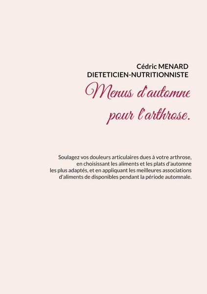 Produktbild: Menus d'automne pour l'arthrose.