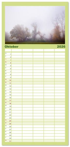 Produktbild: Familienplaner 2026 - Dreieich Natur Pur mit 5 Spalten (Wandkalender, 21 x 45 cm) CALVENDO