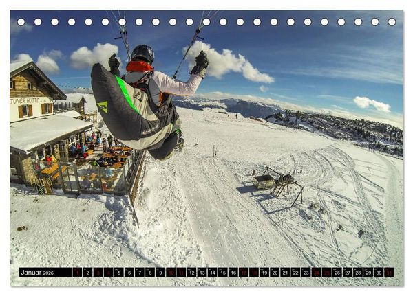 Produktbild: Paragliding - unvergessliche Momente erleben (Tischkalender 2026 DIN A5 quer), CALVENDO Monatskalender
