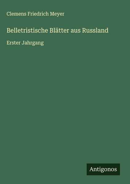 Produktbild: Belletristische Bl&auml;tter aus Russland