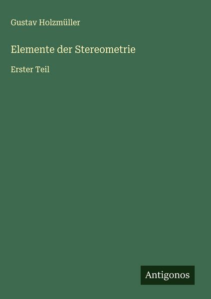 Produktbild: Elemente der Stereometrie