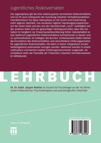 Produktbild: Jugendliches Risikoverhalten