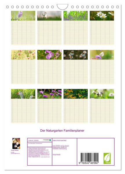 Produktbild: Der Naturgarten Familienplaner (Wandkalender 2026 DIN A4 hoch), CALVENDO Monatskalender
