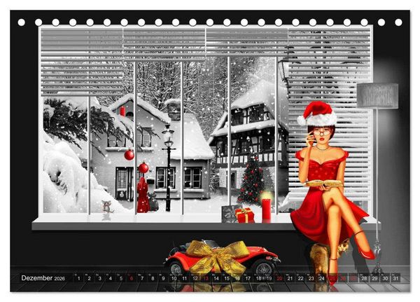 Produktbild: Rot wie die Liebe by Mausopardia (Tischkalender 2026 DIN A5 quer), CALVENDO Monatskalender
