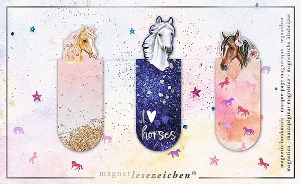 Produktbild: Magnetlesezeichen Lovely Horses