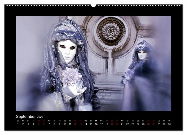 Produktbild: Venezianischer Karneval (hochwertiger Premium Wandkalender 2026 DIN A2 quer), Kunstdruck in Hochglanz
