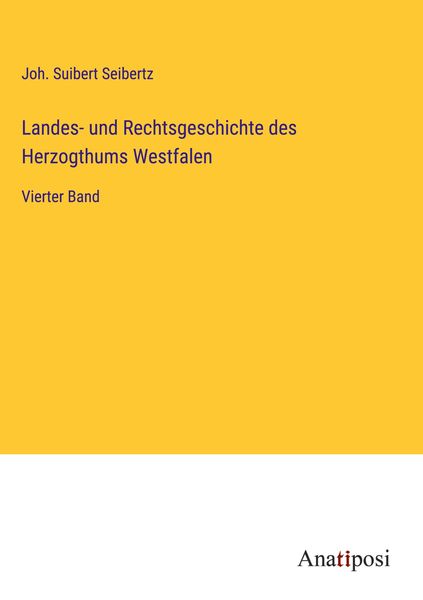 Produktbild: Landes- und Rechtsgeschichte des Herzogthums Westfalen