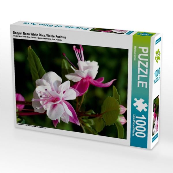 Produktbild: CALVENDO Puzzle Doppel Neon White Diva, Wei&szlig;e Fuchsie | 1000 Teile Lege-Gr&ouml;&szlig;e 64x48cm Foto-Puzzle f&uuml;r gl&uuml;ckliche Stunden