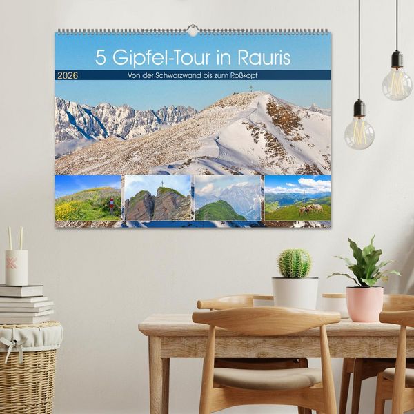 Produktbild: 5 Gipfel-Tour in Rauris (Wandkalender 2026 DIN A2 quer), CALVENDO Monatskalender
