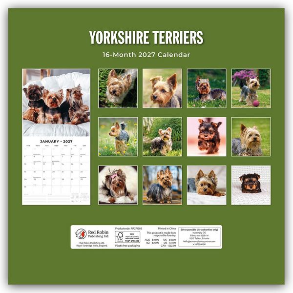 Produktbild: Yorkshire Terriers &ndash; Yorkshire Terrier 2027 &ndash; 16-Monatskalender