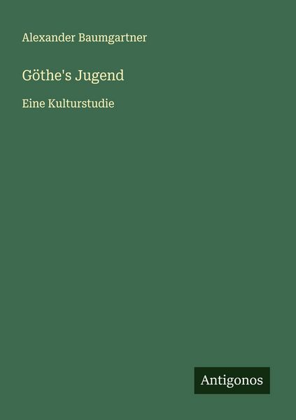 Produktbild: G&ouml;the's Jugend