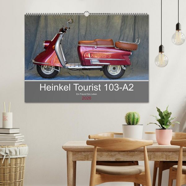 Produktbild: Heinkel Tourist 103-A2 Ein Freund f&uuml;rs Leben (Wandkalender 2026 DIN A2 quer), CALVENDO Monatskalender