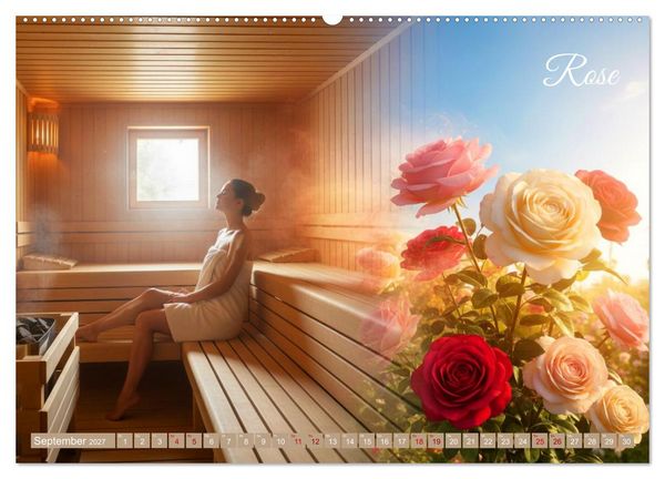 Produktbild: Sauna - Hitze, Duft, Genuss (Wandkalender 2027 DIN A2 quer), CALVENDO Monatskalender