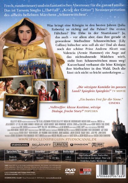 Spieglein Spieglein - Die wirklich wahre Geschichte von Schneewittchen' von  'Tarsem Singh' - 'DVD