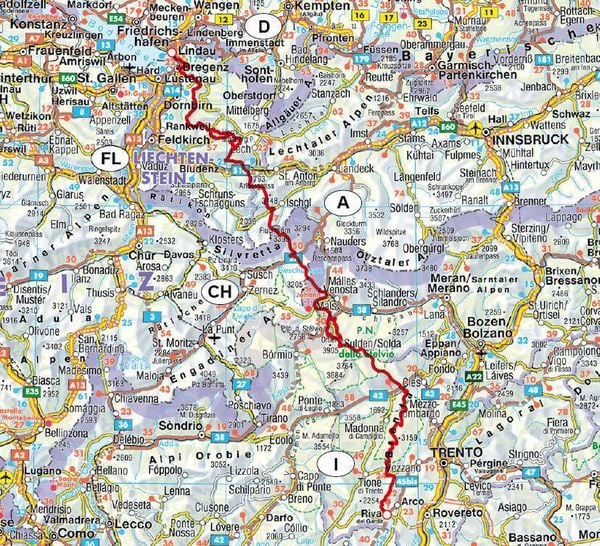 Produktbild: Alpenüberquerung Bodensee – Gardasee