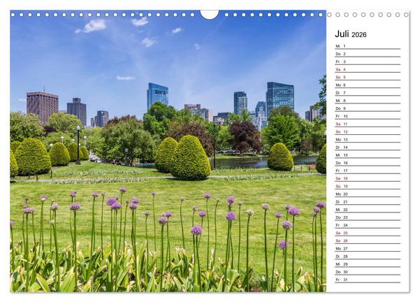 Produktbild: Stadtansichten aus Boston (Wandkalender 2026 DIN A3 quer), CALVENDO Monatskalender