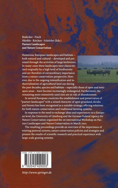 Produktbild: Pasture Landscapes and Nature Conservation