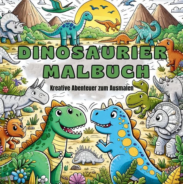 Produktbild: Malbuch f&uuml;r Jungen: Mein Urzeitliches Dinosaurier Malbuch!