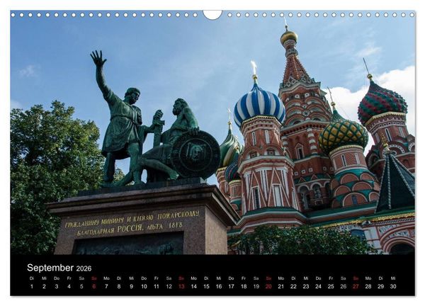 Produktbild: Moskau - Moscow (Wandkalender 2026 DIN A3 quer), CALVENDO Monatskalender