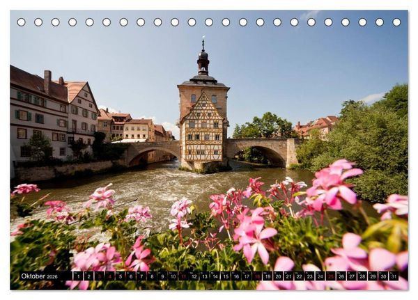 Produktbild: Die Altstadt von Bamberg (Tischkalender 2026 DIN A5 quer), CALVENDO Monatskalender