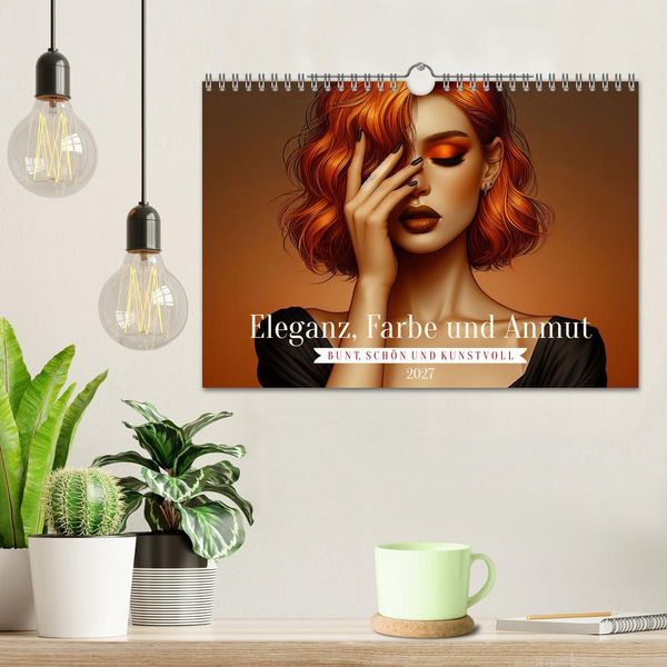 Produktbild: Eleganz, Farbe und Anmut (Wandkalender 2027 DIN A4 quer), CALVENDO Monatskalender