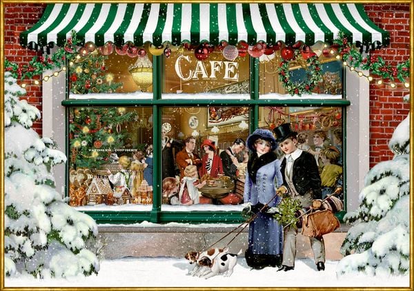 Produktbild: Puzzle - Nostalgisches Weihnachtscaf&eacute; (1000 T.) Behr