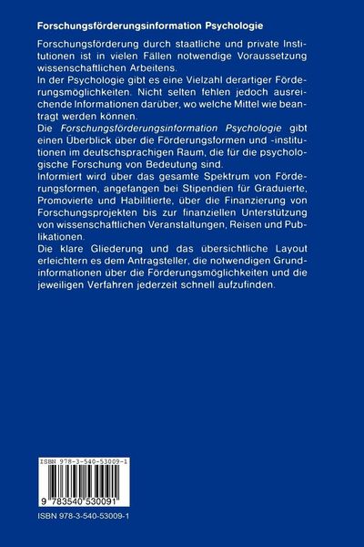 Produktbild: Forschungsf&ouml;rderungsinformation Psychologie