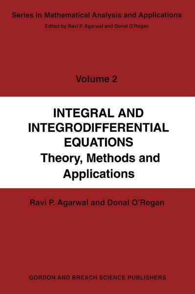 Produktbild: Integral and Integrodifferential Equations