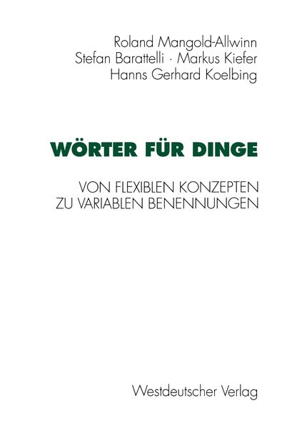 Produktbild: W&ouml;rter f&uuml;r Dinge