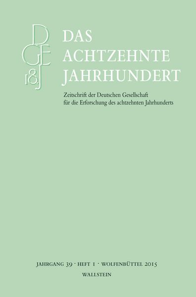 Produktbild: Das achtzehnte Jahrhundert 39/1