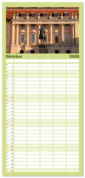 Produktbild: Familienplaner 2026 - Th&uuml;ringen - Weimar mit 5 Spalten (Wandkalender, 21 x 45 cm) CALVENDO