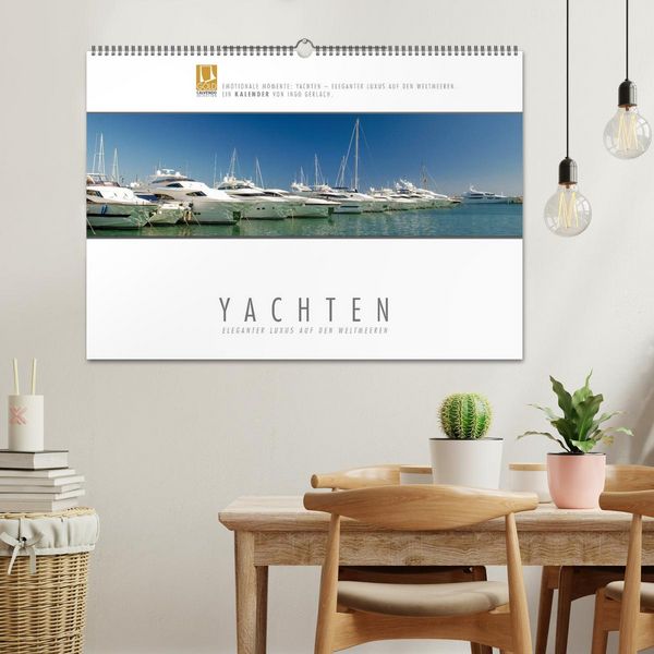 Produktbild: Emotionale Momente: Yachten - eleganter Luxus auf den Weltmeeren (Wandkalender 2026 DIN A2 quer), CALVENDO Monatskalender