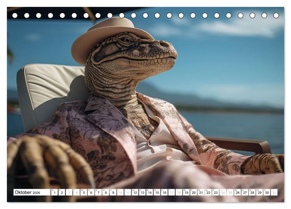 Produktbild: Reiche Dinos. Sie leben &ndash; im Luxus. (Tischkalender 2026 DIN A5 quer), CALVENDO Monatskalender